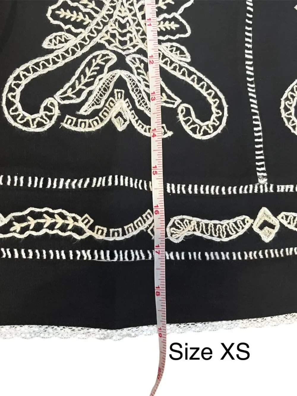 ZARA ZW Collection Embroidered Cotton Blouse NWT XS Black Contrast Summer
